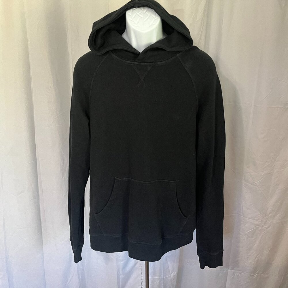 🔥 Flint & Tinder Men’s Solid Black L/S Hooded Sweatshirt Hoodie M Medium 🖤